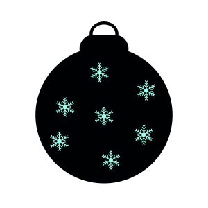 Christmas Tree Ornaments with Snowflakes SVG, Christmas Bauble SVG Vector Files Christmas SVG