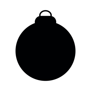 Simple Christmas Bulb SVG, Ornament Clipart Christmas SVG