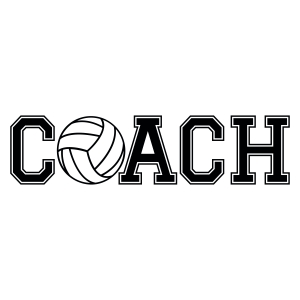 Volleyball Coach SVG Clipart Files, Coach Logo SVG Instant Download Volleyball SVG
