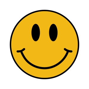 Yellow Smiley Face Emoji Outline SVG, Smiley Vector Files Vector Illustration