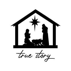 True Story Scene SVG, Christmas Nativity SVG Clipart Design Christmas SVG
