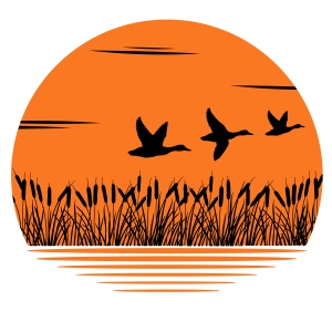 Mallard Duck SVG File, Sunset Sublimation Design Bird SVG