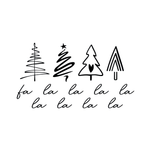 Fa La La La La SVG, Funny Christmas SVG Clipart Vector Files Christmas SVG