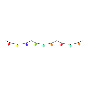 christmas lights vector