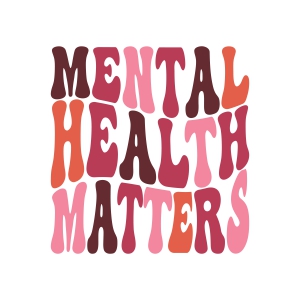 Mental Health Matters SVG with Wavy Text, Depression Awareness Clipart SVG Vector Files Awareness Day