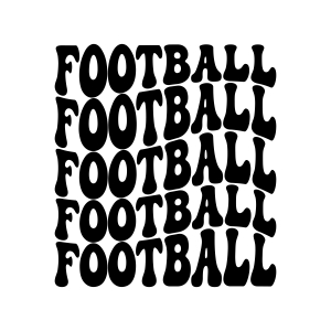 Football SVG, Wavy Text Clipart SVG Instant Download Football SVG