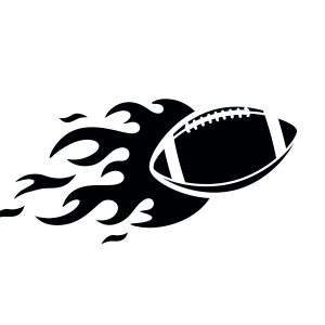 Football In Fire SVG, Flame Ball SVG Clipart Files Football SVG