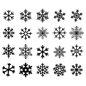 Snowflake Designs SVG Bundle, Snow SVG Clipart Files Christmas SVG