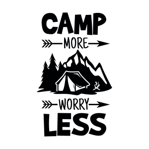 Camp More Worry Less SVG Cutting File, Instant Download Camping SVG