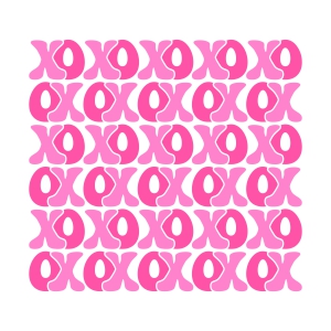 XOXO Pattern SVG, Seamless XOXO Pattern SVG Vector Files Valentine's Day SVG