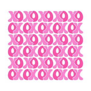 XOXO Pattern SVG, Seamless XOXO Pattern SVG Vector Files Valentine's Day SVG