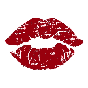 Distressed Red Lips SVG, Kiss SVG Instant Download Valentine's Day SVG