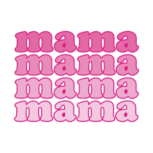 Pink Mama Retro SVG, Mama SVG Instant Download Valentine's Day SVG