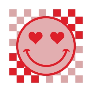Retro Smiley Face SVG for Valentine's Day, Groovy SVG Valentine's Day SVG