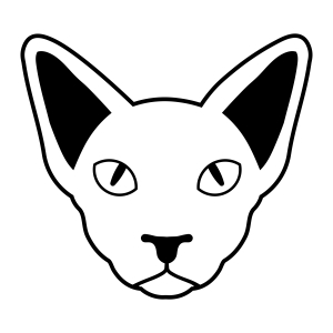 Sphynx Cat Face SVG Design and Clipart Pets SVG