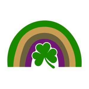 Retro St Patty Rainbow SVG, Clover SVG Instant Download St Patrick's Day SVG
