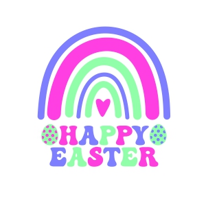 Happy Easter Rainbow SVG, Cute Easter SVG Design Easter Day SVG