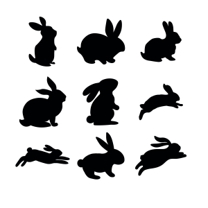 Easter Bunny SVG Bundle, Bunnies Clipart SVG Files Easter Day SVG