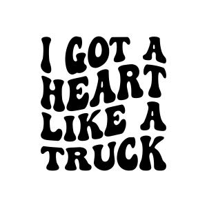 I Got A Heart Like A Truck SVG, Valentines SVG Retro Files Valentine's Day SVG