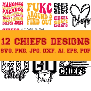 Chiefs SVG Bundle, Kansas City Cricut Designs in PNG, JPEG Football SVG
