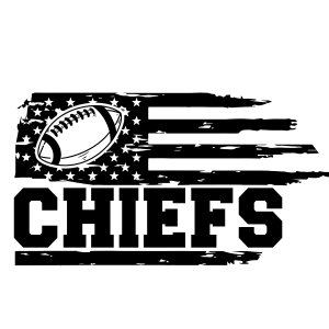 Chiefs SVG Distressed USA Flag, Instant Download Football SVG