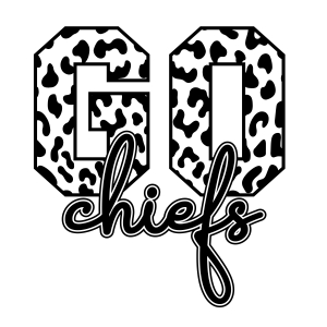 Go Chiefs SVG with Leopard Print, Kansas City Football SVG