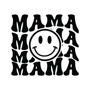 Retro Mama Smiley Face SVG, Happy Face SVG Mom Shirt Mother's Day SVG