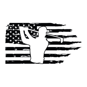 Golfer with Distressed USA Flag SVG, Golf SVG Design Golf