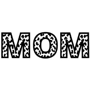 Black Leopard Mom SVG Cut File Mother's Day SVG