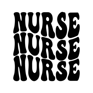 Nurse Wavy Text SVG, Sublimation Nurse SVG