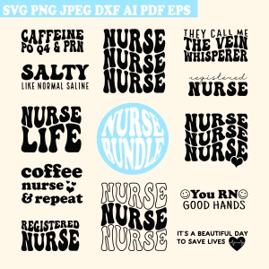 Retro Nurse SVG Bundle, Medical Shirt Design Nurse SVG