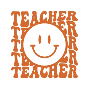 Retro Wavy Text Teacher SVG Teacher SVG