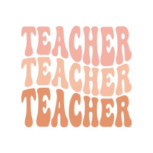 Teacher Wavy Text SVG for Shirt Teacher SVG