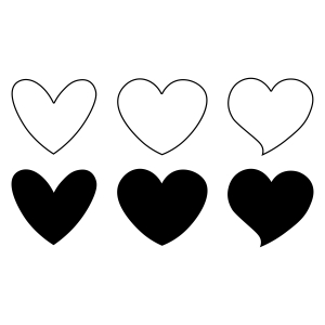 Basic Hearts SVG, PNG, JPEG Bundle Bundle SVG
