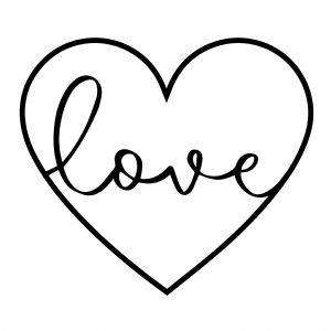 Heart Love SVG, Love Clipart SVG Instant Download Valentine's Day SVG
