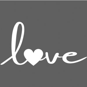 White Love Lettering SVG, Instant Download Valentine's Day SVG