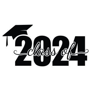 Class Of 2024 SVG with Graduation Hat Graduation SVG