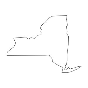 New York Outline SVG, Vector Map SVG USA SVG