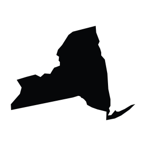 New York Map Silhouette SVG, Instant Download USA SVG