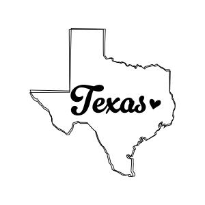Texas Love SVG, USA State Map SVG Vector Files Texas SVG