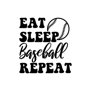 Eat Sleep Baseball Repeat SVG for Game Shirt Baseball SVG