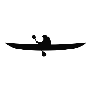 Kayak Man Silhouette SVG Kayak SVG