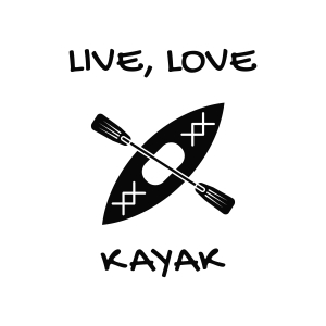 Live Love Kayak SVG File, Shirt Design Kayak SVG