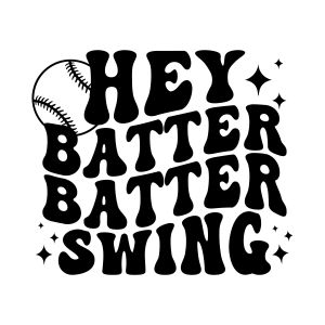 Hey Batter Batter Swing SVG, Baseball Shirt Design Baseball SVG