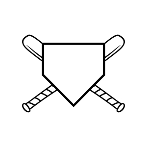 Baseball Bat and Home Plate SVG, Instant Download | PremiumSVG