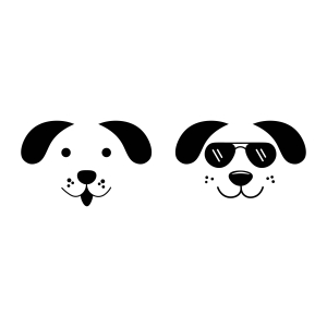 Cute Puppy Face SVG, Dog Face Cut File | PremiumSVG