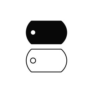 Blank Dog Tag SVG Cut File | PremiumSVG