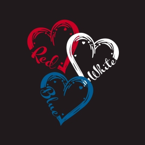 Red White and Blue Heart SVG 4th Of July SVG