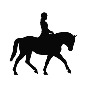 Cowgirl Riding Silhouette