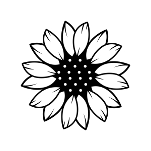 Sunflower Clipart Outline